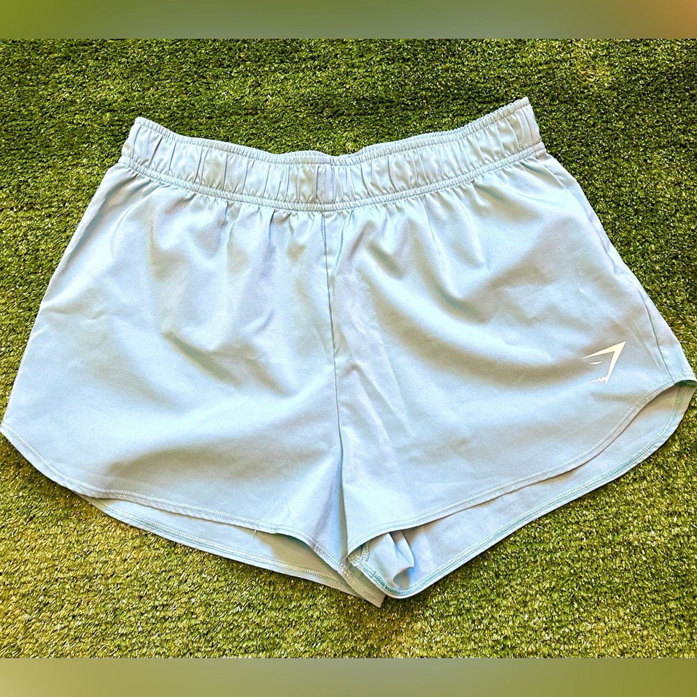 Gymshark Athletic Shorts Womens Size XS Baby Blue 100% Polyester